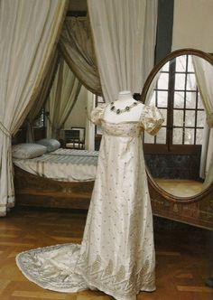 Undated possibly 1815-20 Chateau De Malmaison, Coronation Gown, Regency England, Empress Josephine, Court Dresses