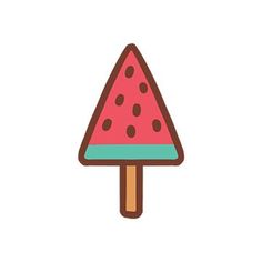 a watermelon popsicle with polka dots on it