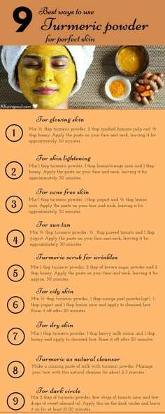 Turmeric face mask is the ultimate herb for your beautiful skin. Let's have a look on homemade turmeric face mask and their golden benefits on skin. Obličejové Masky, Turmeric Face, Turmeric Face Mask, Resep Diet, For Glowing Skin, Acne Free, Homemade Face Masks, Homemade Face, Body Scrubs