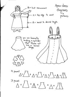 the shapely Viking apron dress from Acorn Cottage Artisanry