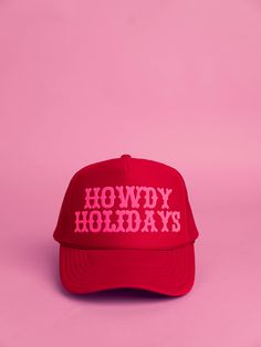 Spread some cheer with the Howdy Holidays Trucker! One Size Fits Most This hat is made to order and will ship in 3-5 business days MADE TO ORDER PRODUCTS ARE FINAL SALE! Holiday Trucker Hats, Christmas Trucker Hat, Christmas Hats, Holiday Hats, Perfect White Tee, Small Boutique, Clare V., Vintage Patches, Hat Ideas