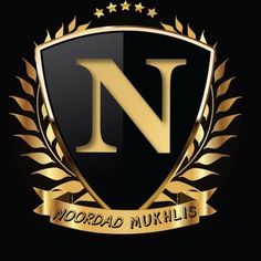 the logo for noordad muhills, which is gold and black with stars around it