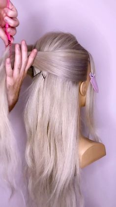 Half Up Styles For Long Hair, Half Up Half Down Pageant Hair, Half Up Half Down Wedding Hair Tutorial Videos Medium Long, Formal Hairstyles For Long Hair Updo Easy Videos, Half Up Long Hairstyles, Wedding Hairstyles Half Up Half Down Video, Prom Hairstyles Half Up Half Down Videos, Prom Updo Tutorial Videos