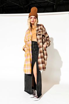 LALA ORIGINAL: Zuri Oversized Grunge Flannel in Half + Half Yellow and – Dressed in Lala Oversized Long Sleeve Flannel Shirt With Buttons, Oversized Plaid Flannel Shacket, Oversized Long Sleeve Flannel Shirt For Fall, Oversized Fall Flannel Shirt, Trendy Oversized Flannel Outerwear, Oversized Flannel Shacket With Pockets, Oversized Flannel Shirt For Winter, Oversized Winter Flannel Shirt With Button Closure, Oversized Flannel Button-up Shacket