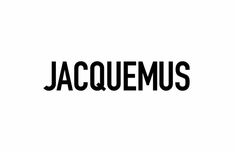 the word jacquemus written in black on a white background with an image of a