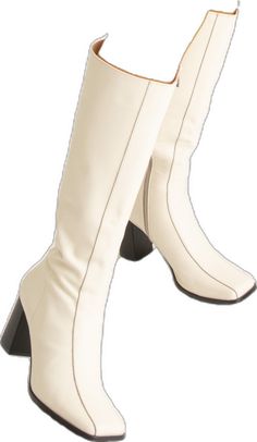 60s Boots, 1990s Style, Go Go Boots, White Leather Boots, 1960s Style, 1960s Mod, Gogo Boots, 1990s Fashion, Style Boots