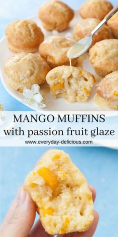 mango muffins with passion fruit glaze are the perfect dessert for any occasion