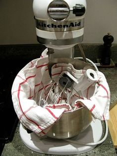 a kitchen aid mixer sitting on top of a counter