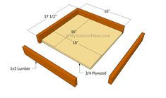 the measurements for a wooden bed frame