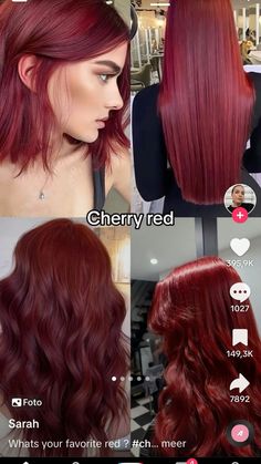 Red Underdye Hair, Pelo Color Vino, Profumo Victoria Secret, Ariel Hair, Hair Color Mahogany, Red Hair Looks, Dark Brunette Hair, Red Hair Inspo, Wine Hair