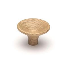 a wooden knob on a white background