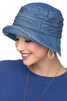 Denim Tencel Pleated Bucket Hat | Bucket Hats for Women Casual Denim Brimmed Sun Hat, Trendy Adjustable Denim Sun Hat, Casual Brimmed Denim Sun Hat, Adjustable Washed Summer Hats, Dark Wash Denim Hat For Summer, Summer Denim Hat In Dark Wash, Dark Wash Denim Summer Hat, Spring Denim Blue Hat, Summer Dark Wash Denim Hats