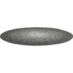 a black and white photo of an oval shaped object on a white background with no people around it