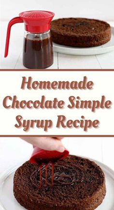 homemade chocolate simple syrup recipe on a plate