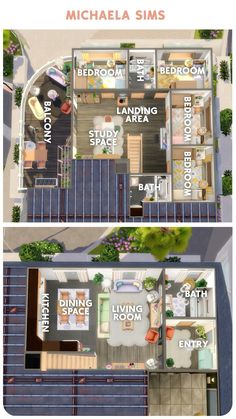 the floor plan for michael sims's house