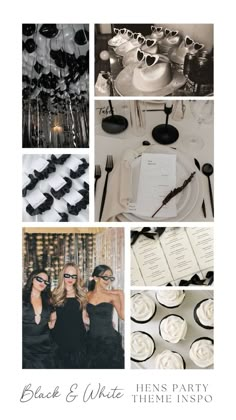 black and white theme for an event