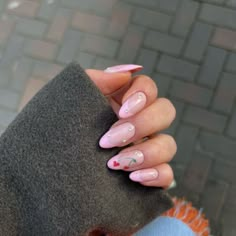 French Nails With Cherry, French Tipped Nails, Nails With Cherry, Pink Nails French, Tipped Nails, Pink French Nails, Hello Nails, Pink French