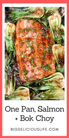 A SIMPLE, HEALTHY AND DELICIOUS RECIPE FOR TERIYAKI SALMON WITH BABY BOK CHOY. A 30 MINUTE, ONE PAN DINNER FOR THE WHOLE FAMILY! Salmon Pak Choi, True Foods Grilled Salmon Bokchoy, Salmon And Bock Choy, Baby Bokchoy Salmon, Baby Boy Choy Recipes, Boc Choy Meals, Bokchoy Healthy Recipe, Bokchoy Recipe Dinners, Bock Choy Recipes