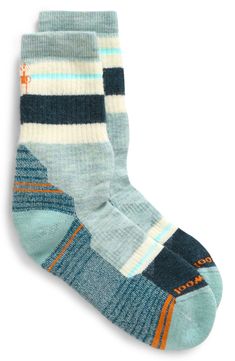 Updated mesh zones and increased durability perfect the adventure-ready fit of these crew-length hiking socks with light cushioning along the entire bottom. Wool/nylon/elastane Machine wash, tumble dry Made in the USA of imported fabric Frock And Frill, Sock Outfits, Hiking Gifts, Hiking Socks, Fall Wear, Christmas Socks, Hiking Outfit, Gift List, Sport Socks