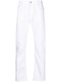 optical white cotton blend denim logo patch to the rear mid-rise belt loops front button and zip fastening classic five pockets straight leg Jeans White, Stretch Jeans, Urban Fashion, Vintage Looks, White Cotton, Straight Leg Jeans, Patch Logo, White Jeans, Mid Rise