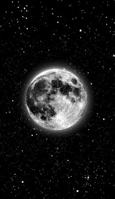 an image of the moon taken from space with stars in the background and black sky