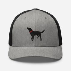 This trucker hat is perfect for a proud Black Labrador Mom or Dad who values clean and minimalistic design. You can personalize the color of the collar. -60% cotton, 40% polyester -Head circumference: 21⅝″-23⅝″ (54.9 cm-60 cm) -Mid-profile cap with a low-profile embroidery area -Structured, six-panel cap -3.5″ crown (8.9 cm) -Hard buckram front panels -Mesh back -Permacurv® visor, matching undervisor -Plastic adjustable closure Labrador Silhouette, Labrador Black, Black Lab Mix, Silhouette Embroidery, Embroidery Dog, Labrador Noir, Labrador Mom, Embroidered Hat, Black Labrador