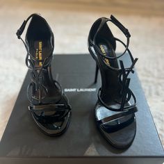 All Black Ysl Cassandra 100 - Like New, Worn Only Three Times. Includes Box And Two Dust Bags Ysl Cassandra, Ysl Heels, Saint Laurent Shoes, Cute Shoes, All Black, Me Too Shoes, Shoes Women Heels, Black Color, Saint Laurent