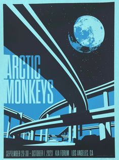 an advertisement for the arctic monkeys concert in los angeles, california on oct 29, 1970