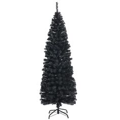 a black christmas tree on a white background