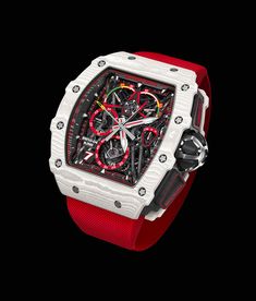 Richard Mille RM 50-04 Tourbillon Split-Seconds Chronograph Kimi Räikkönen #richardmille #chronograph #watchtime #tourbillonwatch #skeletonwatch #watchmania Iwc Ingenieur, Richard Mille Watches, The Iceman, Expensive Watches, Hand Watch, Richard Mille, Rafael Nadal, Gshock Watch, Men's Watches