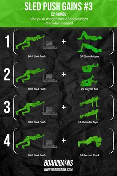 a poster with instructions on how to use the push gains for your bodyweight workout