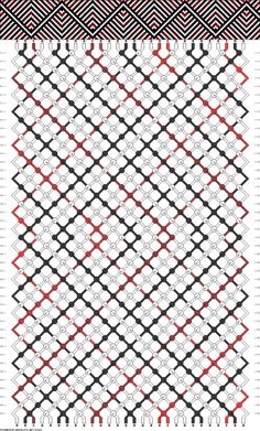 an image of a black and white pattern with red accents