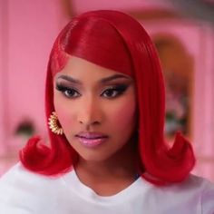 Style: Layered Bob Wig: Human Texture: Body Wave Color: Fire Truck Red Price: $100 Layered Bob Wig, Nicki Minaj Photos, Wig Color, Layered Bob, Bob Wig, Fire Truck, Wig Styles, Bob Wigs, Body Wave