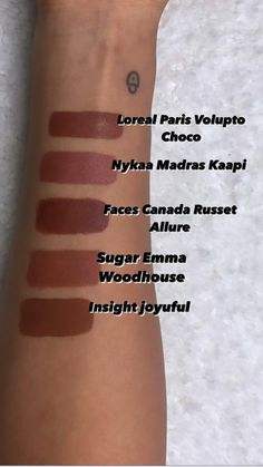 Lip Shades For Dusky Skin, Brown Lipsticks For Indian Skin, Nude Shade Lipstick For Brown Skin Tone, Affordable Brown Lipstick, Nude Brown Lipstick Shades, Brown Lipstick Shades For Indian Skin, Lip Tint For Brown Skin, Lip Shades For Brown Skin Indian