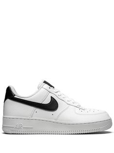 White/black/white leather Air Force 1 '07 sneakers from NIKE featuring signature Swoosh logo detail, pebbled texture, panelled design, perforated, logo patch at the tongue, round toe, front lace-up fastening and signature Air cushioning. These styles are supplied by a premium sneaker marketplace. Stocking only the most sought-after footwear, they source and curate some of the most hard to find sneakers from around the world.. | Nike Air Force 1 '07 sneakers Nike Air Force 1 Template, Nike Air Force Hoch, Luxury Nike Air Force 1 With Synthetic Material, Nike Air Force One Blanche, Luxury Sporty Nike Air Force 1 For Streetwear, Luxury Nike Air Force 1 For Men Streetwear, Luxury Nike Air Force 1 Synthetic For Streetwear, Nike Air Force 1 Hombre, Nike Air Force 1 Herren