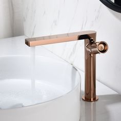 Modern Brass Bathroom Faucet Knob Handles Deck-mount Fixed Faucet Rose Gold Clearhalo 'Bathroom Remodel & Bathroom Fixtures' 'Bathtub Faucets' 'bathtub_faucets' 'Home Improvement' 'home_improvement' 'home_improvement_bathtub_faucets' 6952802 Brass Bathroom Faucet, Brass Bathroom Faucets, Brass Bathroom, Faucet Handles, Black Chrome, Bathroom Faucet, Water Tap, Modern Colors