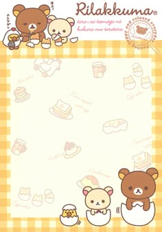 an image of two bears with food around them