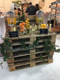 an assortment of fruits on display in a store