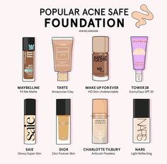 #foundation #makeup #acne #skincareessentials Best Cvs Makeup Foundation, Healthy Foundation Makeup, Acne Free Makeup, Acne Safe Foundation, Foundation Acne Prone Skin, Cvs Makeup, Best Makeup For Acne, Affordable Foundation, Acne Foundation