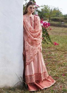 Hussain Rehar Eid Luxury Lawn Collection 2024 Organza Dupatta