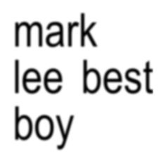 the words mark lee best boy are in black and white letters on a white background