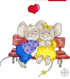 two mice sitting on top of a bench with the caption'un arrazo and y'est preceito