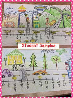 two pictures with the words student samples on them