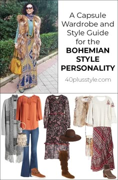 Bohemian Style Clothing For Older Women, Sophisticated Boho Fashion, Bohemian Outfit Ideas Casual, Boho Chic Capsule Wardrobe, Bohemian Look Outfits, Capsule Wardrobe Boho Chic, Boho Style Outfits Over 40, Boho Over 50, Boho Professional Style