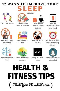 12 WAYS TO IMPROVE YOUR SLEEP Sleep Health, Health Knowledge, Good Health Tips, Mental And Emotional Health, Self Care Activities, Health And Fitness Tips, Health Facts, Health Awareness, Self Improvement Tips