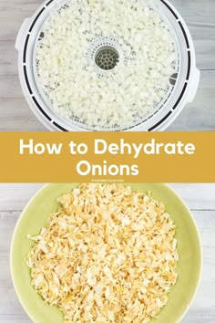 how to dehydraate onions in an air fryer with text overlay