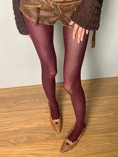 Lace Tights Outfits, Funky Tights Outfits, Colorful Tights Outfit, Colourful Tights, Colorful Tights, Cool Tights, Colored Tights Outfit