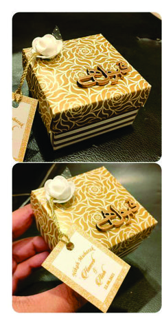 two pictures show the inside of a gift box