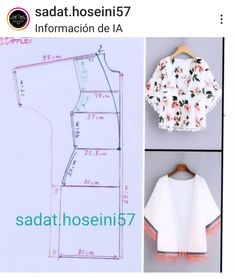 an image of the sewing pattern for a blouse