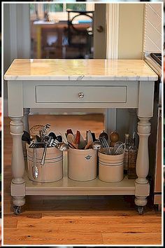 Kitchen Island On Wheels - Who does not enjoy getting a great deal from leading brands. Click to find out more TODAY! Kitchen Cart Ideas, Baking Island, Kitchen Island Alternatives, Kitchen Table Marble, Edie Wadsworth, Kitchen Marble Top, Marble Top Kitchen Island, Rolling Island, Kitchen Island On Wheels